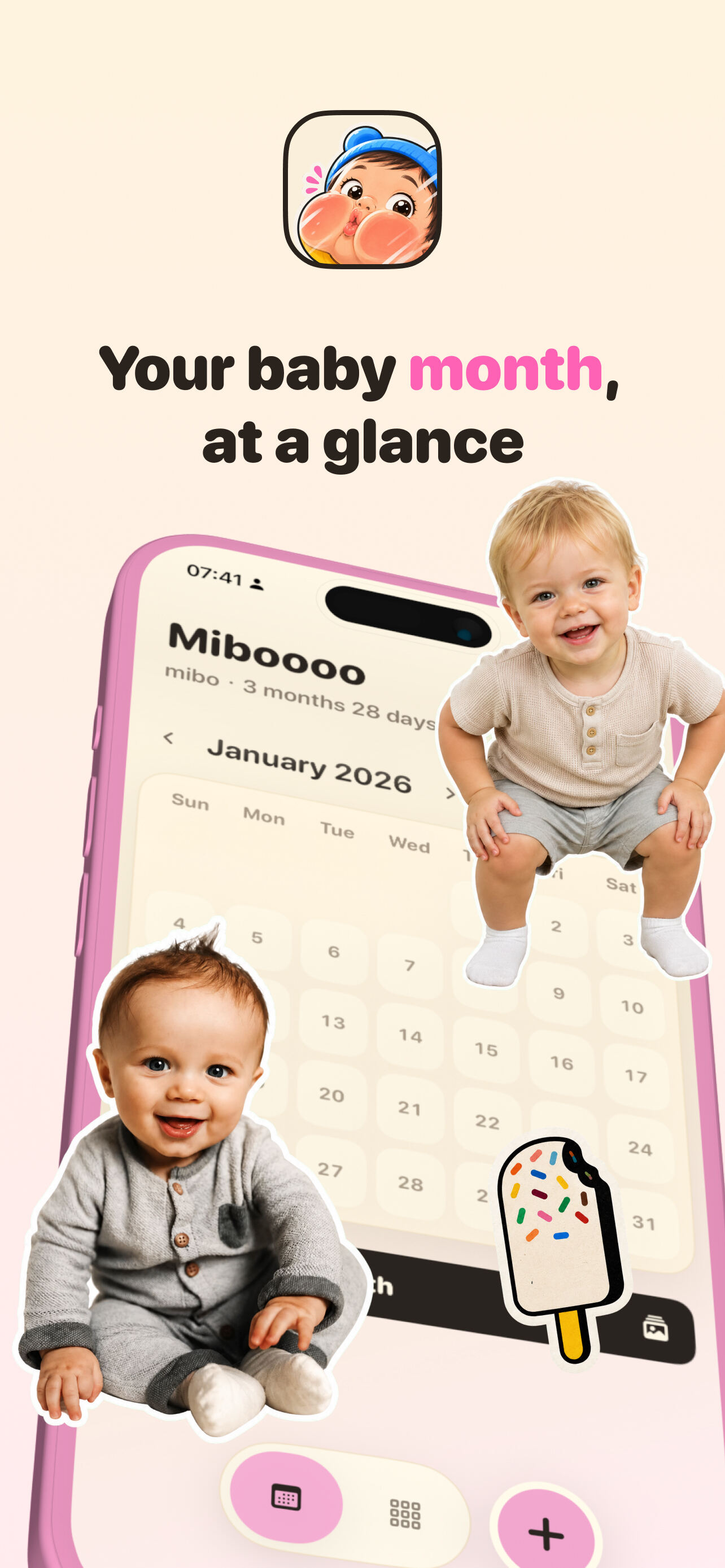 Miboooo calendar screenshot