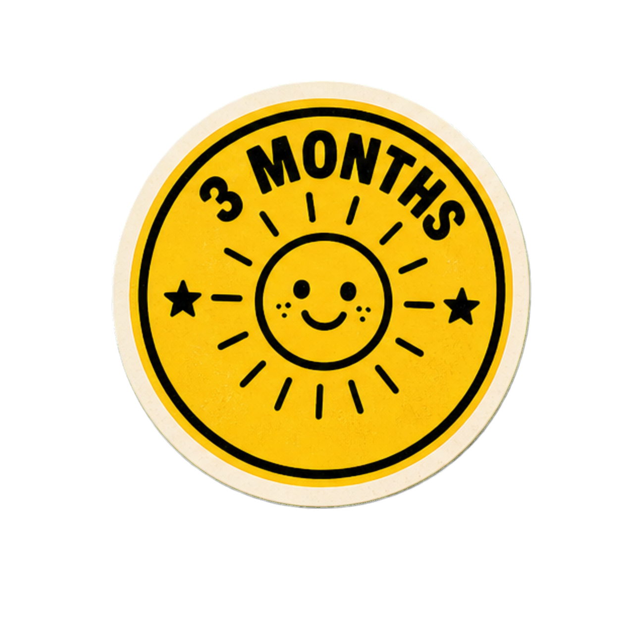 3 months milestone sticker
