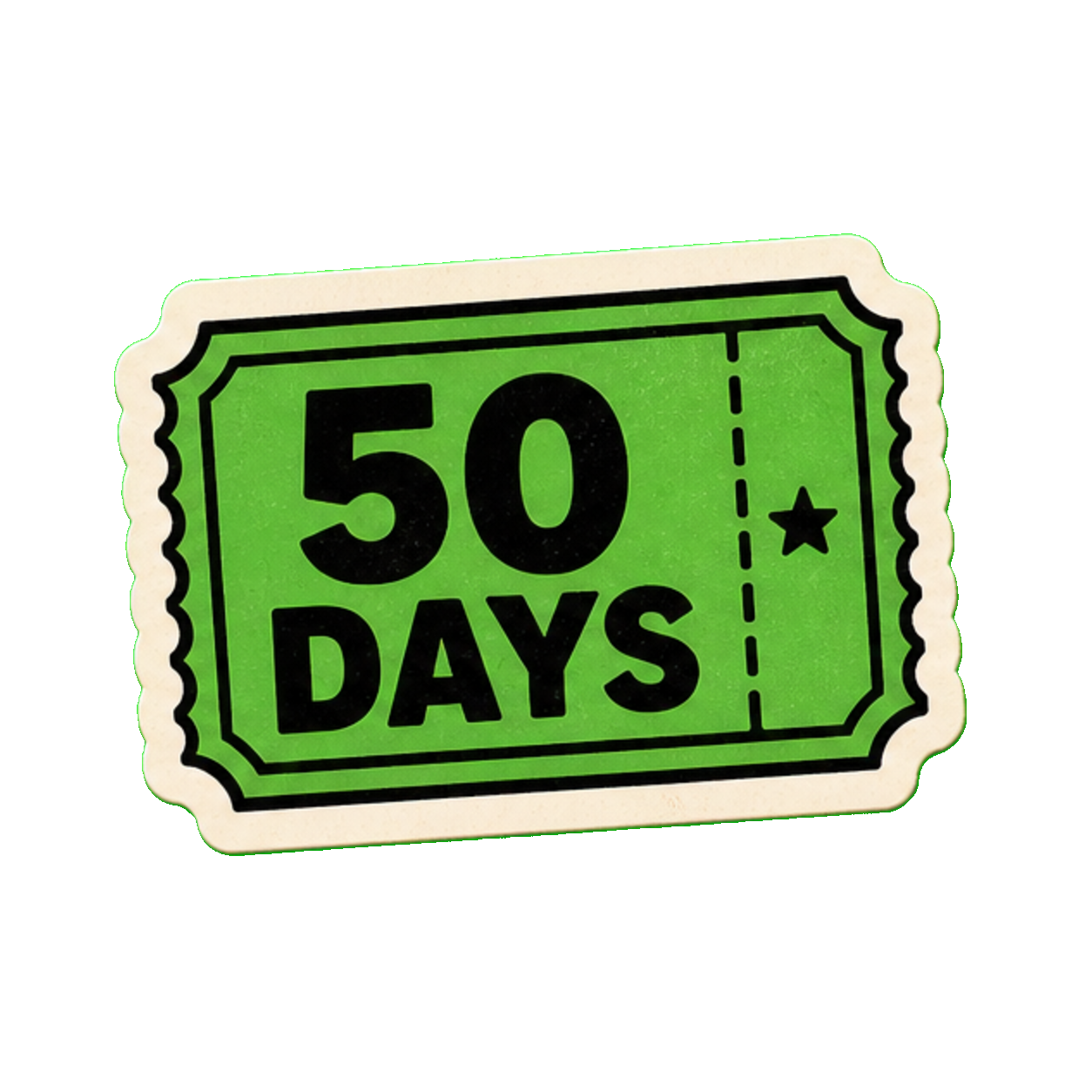 50 days milestone sticker