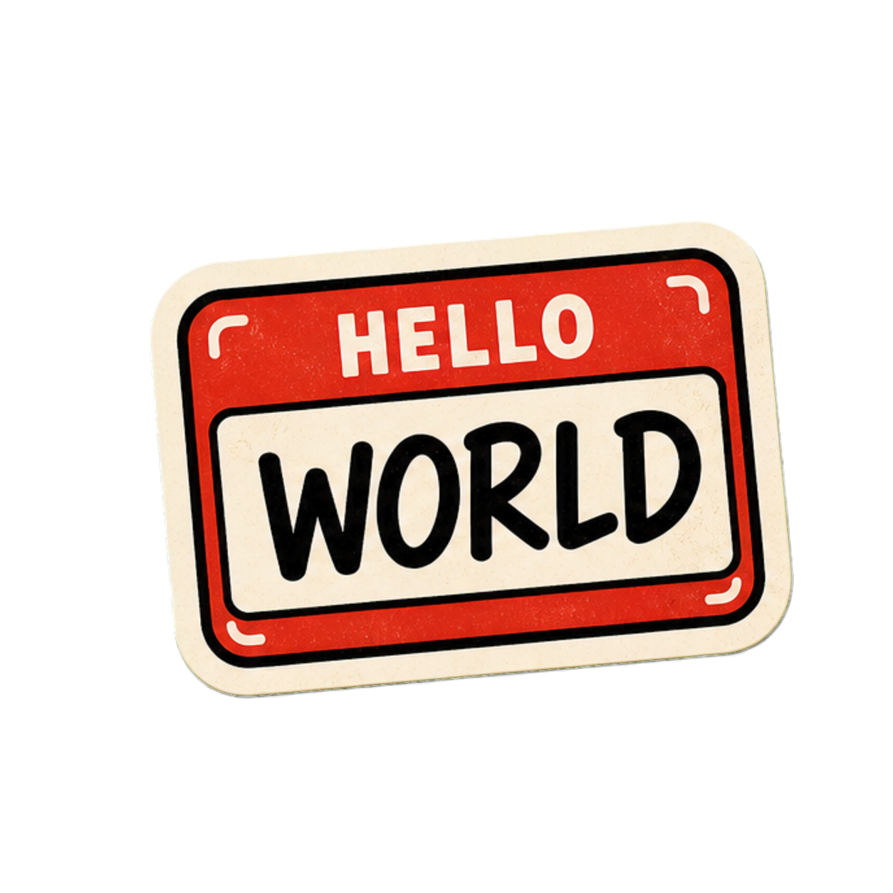 Hello world milestone sticker