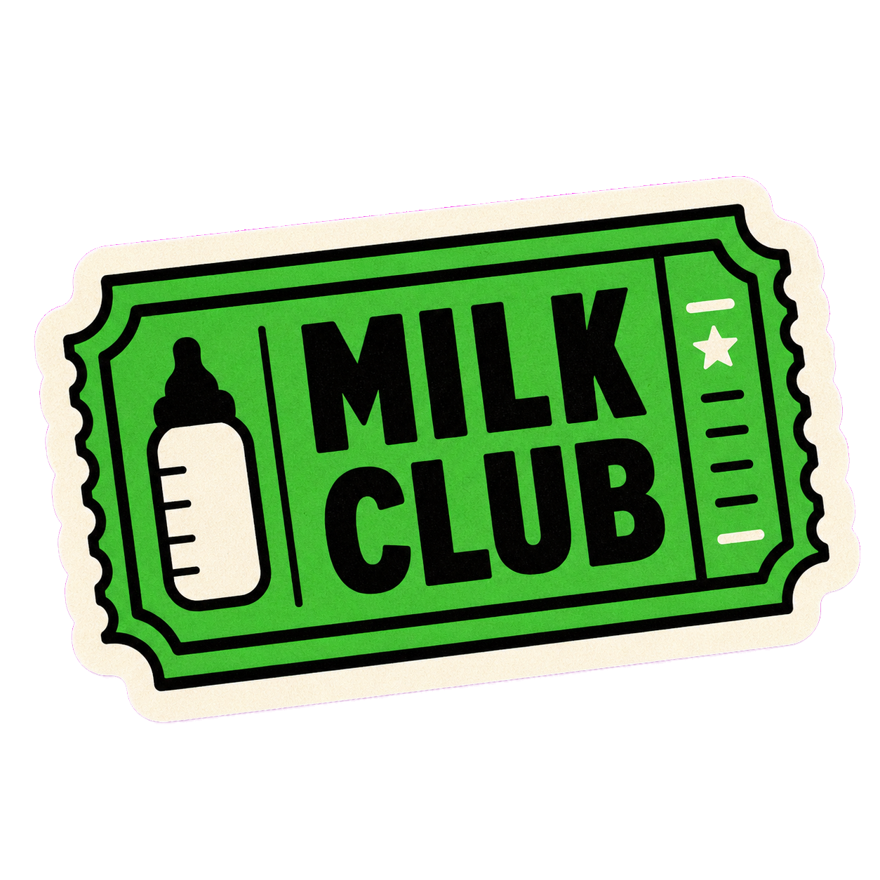Milk club sticker